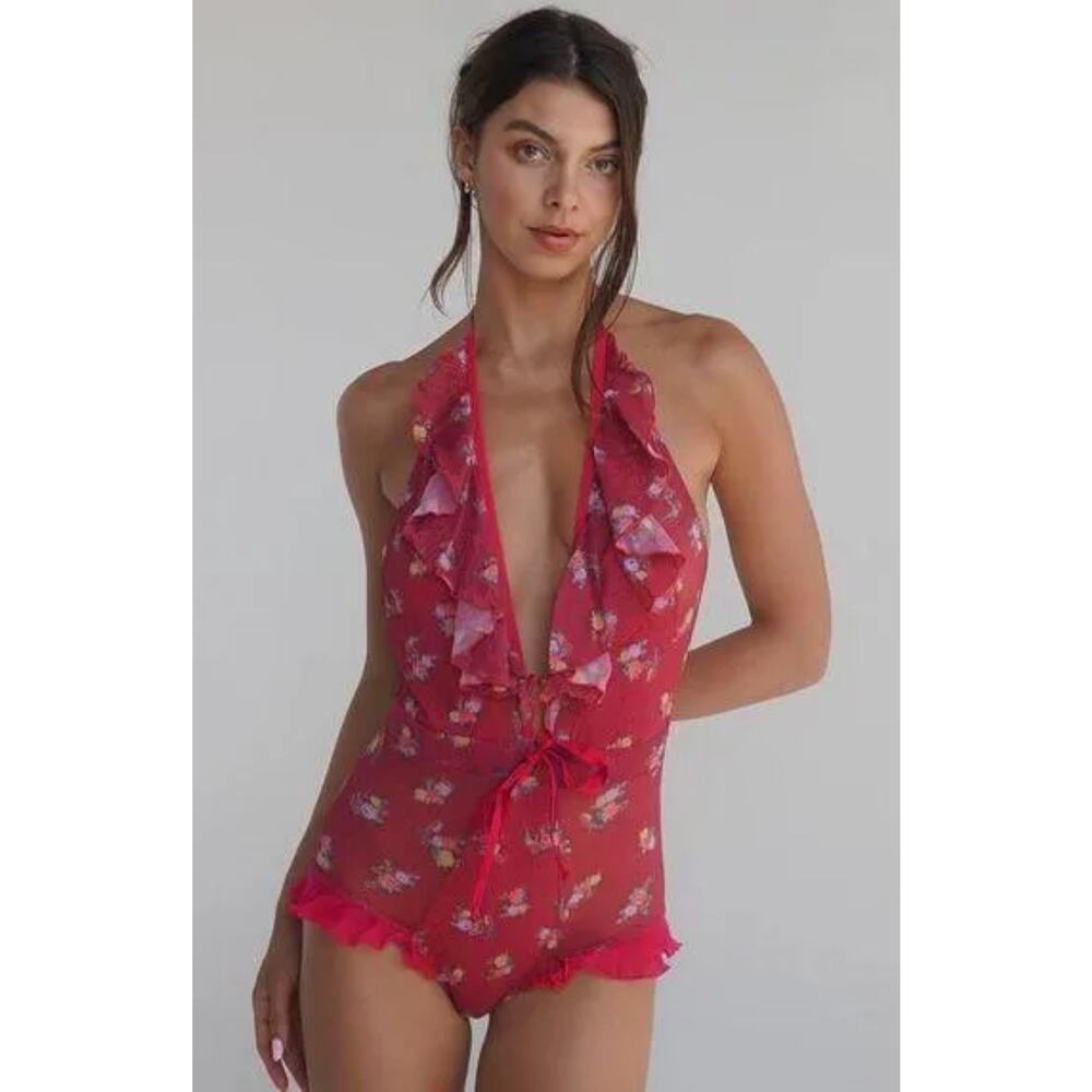 NWT We are HAH Butterfly Lingerie Bodysuit Coquette Fairy Whimsical Small $78 - Picture 4 of 14
